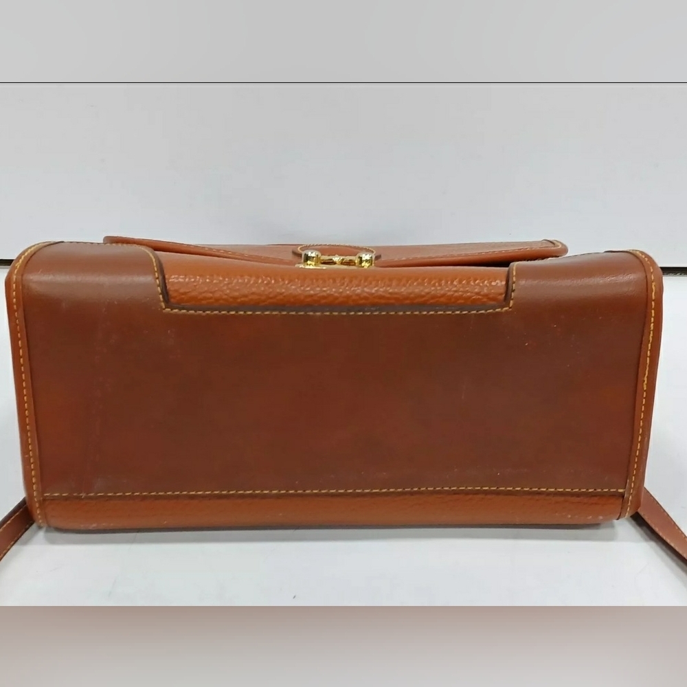 Dooney & Bourke Y2K Brown Leather Briefcase Laptop Messenger Bag Purse Crossbody - Picture 6 of 6